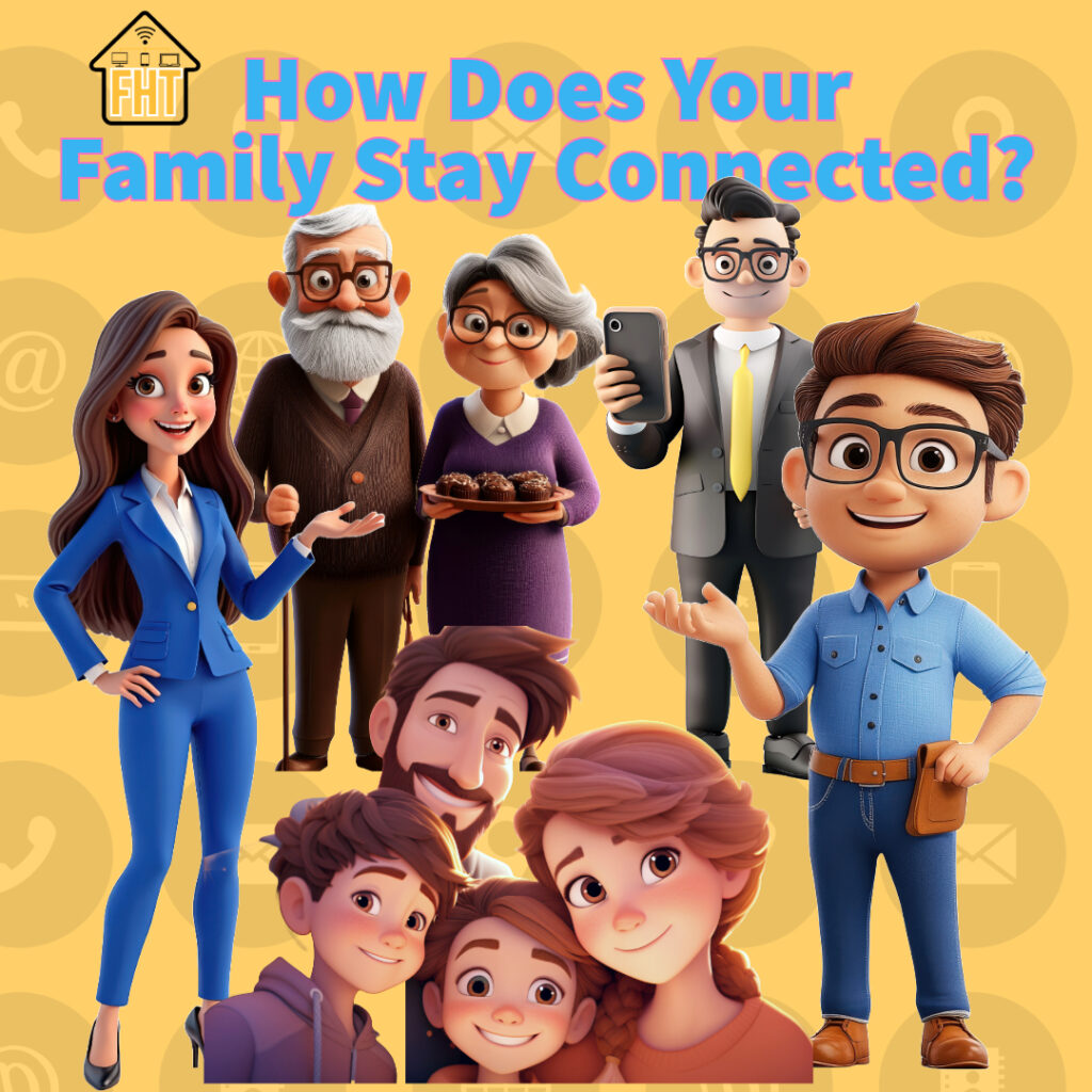 Family Connections with a cartoon family